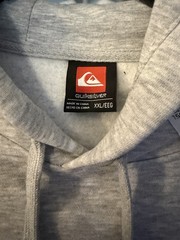 NEW! Men’s Quicksilver Grey Heather Hooded Pullover Size XXL