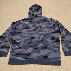 Nike Sportswear Club Hoodie Mens 2XL Purple Zip Sweatshirt Street Camo Designer
