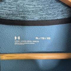 Under Armour Men’s Sweatshirt XL Blue Pullover 1/4 Zip Loose Fit Fleece Lined