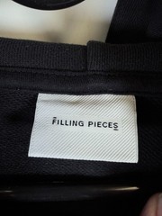 Filling Pieces Mens French Terry Sweatshirt Hoodie Sustainable Black Sz Medium
