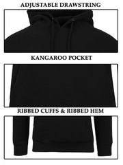 3-Pack Men’s Heavyweight Fleece Lined Pullover Hoodie Sweatshirt (Sizes S-XXL)