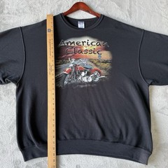 Jerzees NuBlend Sweatshirt Mens 2XL American Classic Route 66 Motorcycle Vintage