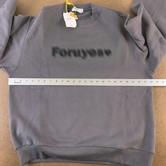 4uYes Adult Size Medium Gray For U Yes Blurred Graphic Crew Neck Sweatshirt NWT