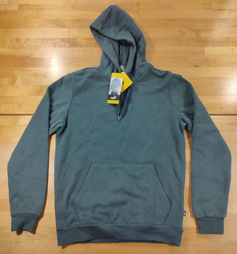 Mens Puma Modern Basics Fleece Lined Hooded Sweatshirt Hoodie Small Blue