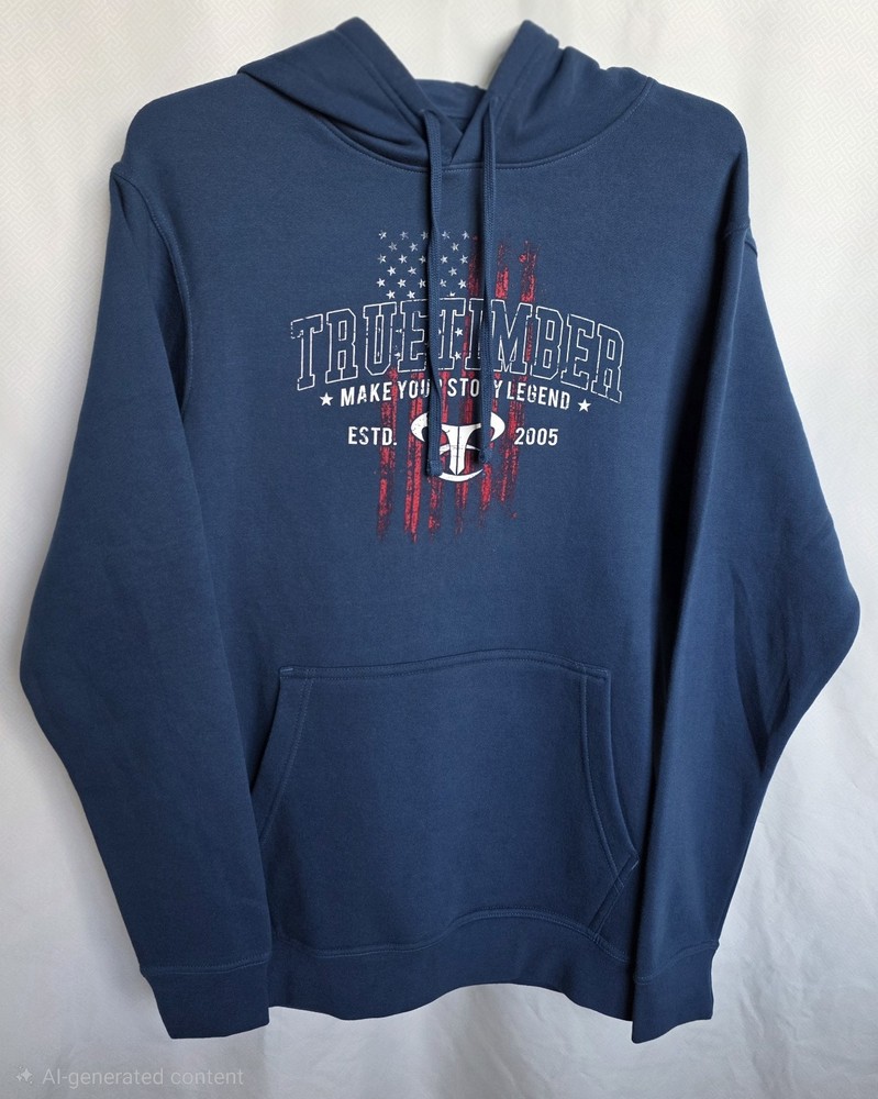 True Timber Camo Hoodie Red White Blue Mens Large