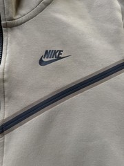 Nike Tech Fleece Hoodie Mens Med Tan Brown Full Zip Activewear Sweatshirt Jacket