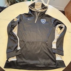 Nike hoodie Black and gray 100% polyester. Size L.. Front pocket. 👍 Condition!