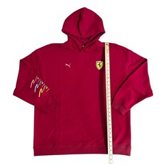 PUMA Scuderia Ferrari Miami Graphic Pullover Hoodie Mens Size XL Deep Red NEW