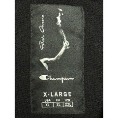 Rick Owens x Champion Embroidered Logo Black Bodysuit Sweatshirt Men’s Size XL