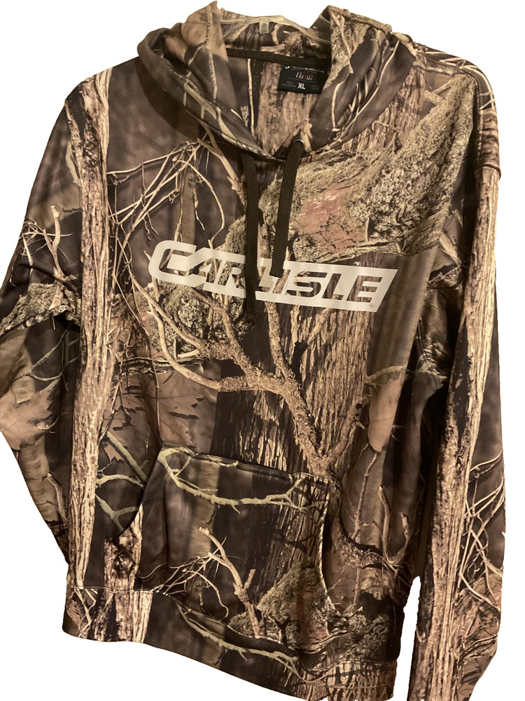 J.AMERICA HUZU CARLISLE CAMO HOODIE PULLOVER FRONT POUCH XL (46″C29″L(mossy oak)