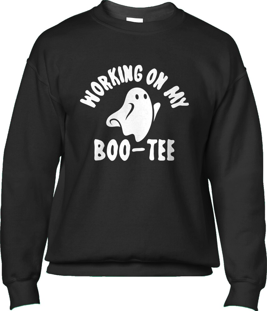 Boo-Tee Trick or Treat Halloween Costume Party Funny Ghost Ghoul Mens Sweatshirt