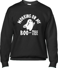 Boo-Tee Trick or Treat Halloween Costume Party Funny Ghost Ghoul Mens Sweatshirt