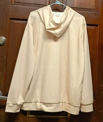 Unbranded Beige Pullover Hoodie Japanese Sad Toad Grumpy Frog Print Unisex Sz L
