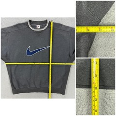 Vintage Nike Sweatshirt Mens Extra Large Grey Big Center Swoosh Stitched 1990s 1