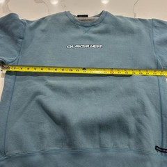 Vintage 2000s Quiksilver Quad Hit Turquoise Blue Heavyweight Cotton Crewneck
