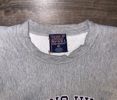 Vintage MV Sport Spring Hill College Crewneck Sweater Mens M Medium Gray