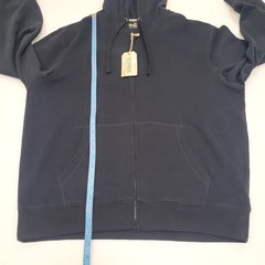 Outdoor Life Men’s Full Front Zipper Solid Fleece Hoodie Color Black Size L