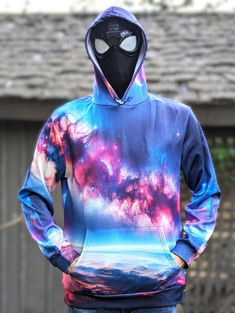 AMIALA Galaxy Universe Art Hooded Sweatshirt, 3D Unisex Hoodies S M L XL 2XL