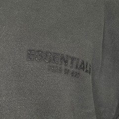 Fear of God Essentials Stretch Limo Black Oversized Fleece Hoodie Men’s MEDIUM