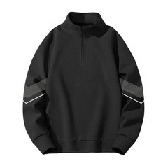 Polyester Spandex Men’s Sweatshirt Half Zip Long Sleeve Casual Pullover Style