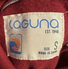 New Laguna Hoodie Sweatshirt Men’s Size Small Navy Deep Red Colorblock Pullover