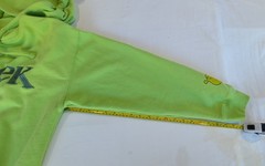 Shrek Movie Lime Green hoodie embroidered lettering and 3D ogre ears Adult XL
