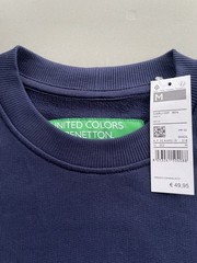 New, Nice! Benetton We Are Colors Crewneck Puff Ink Sweatshirt Size M
