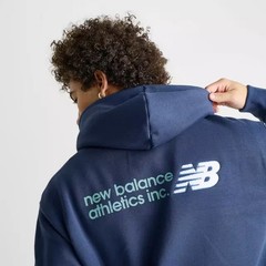 New Balance Athletics Chenille Fleece Men’s Pullover Hoodie Blue Sz. XL NWT