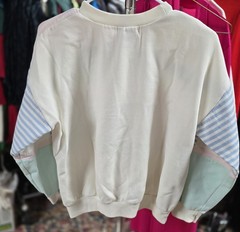 Vintage 80s Active Duty Patchwork Pastel Crewneck Sweatshirt Color Block Size L