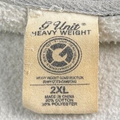 G-Unit Heavy Weight Full Zip Hoodie Mens 2XL Gray Y2K Hip Hop 50 Cent Vintage
