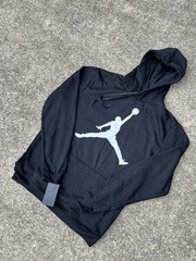 Nordstrom Michael Air Jordan Black Graphic Print Pullover Hoodie Sz Large Logo