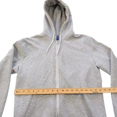 H+M DIVIDED Drawstring Hooded Sweatshirt Medium/Full Zip/Gray/Front Pockets
