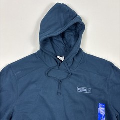 Men’s Puma Hoodie Hoody Hooded Sweatshirt Jumper Pullover Blue Large