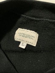 Vintage United Colors Of Benetton Script Embroidered Black Crewneck Sweatshirt L