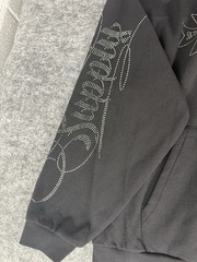 Supply And Demand Hoodie Mens XL Beaded Cross Shirt Black Streetwear Hip Hop N4