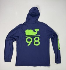 Vineyard Vines T-Shirt Hoodie Men’s Small Modern Blue Green Logo Lightweight