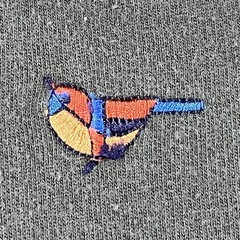 Bonobos Critter Sweatshirt All Over Bird Design Embroidered LS Crewneck Men’s L