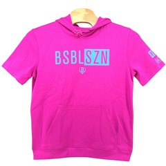 Baseball Lifestyle 101 BSBL-SZN V2 M Short Sleeve Hoodie Cotton Candy Pink NEW