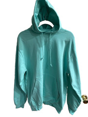 AWDis Hoodie Sweatshirt Mint Adult Plain Pullover Hooded Medium New Free Ship