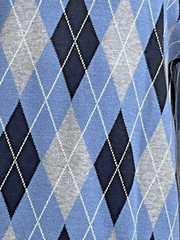 PAUL JONES Men’s Gray & Blue Argyle Knit Turtleneck Sweater Long Sleeve Size M