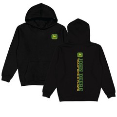 LP88304 – John Deere Black TM Vertical Print Fleece Hoodie 2XL
