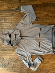Laird Hamilton Apparel Hooded Mens L Gray full zip Front Pocket Casual jacket
