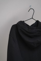 Diesel Men’s Black Cotton Big Logo Hoodie Size XL Made in Bangladesh