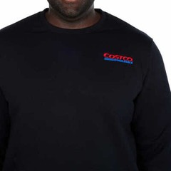 Costco Wholesale Black Unisex Embroidered Logo Crewneck Sweatshirt