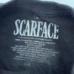 Scarface Graphic Sweatshirt Adult Small Crew Neck Black Pullover Movie Casual