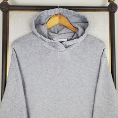 ALTERNATIVE Size Large Mens Knit Cotton+Cashmere Hooded Sweatshirt Hoodie Gray