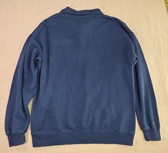 NWT Dickies Men’s Medium Blue Gray Collared Polo Sweatshirt Pullover