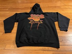 VINTAGE Yes 2002 Tour Hoodie Men’s Large Black Distressed Y2K