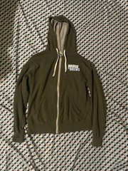 Independent Men’s Dark Green Gray Full Zip Graphic Hoodie S Bridge Beer