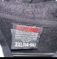 FUBU Hoodie Black White Logo Spell Out Hooded Sweatshirt Mens 3XL NWOT